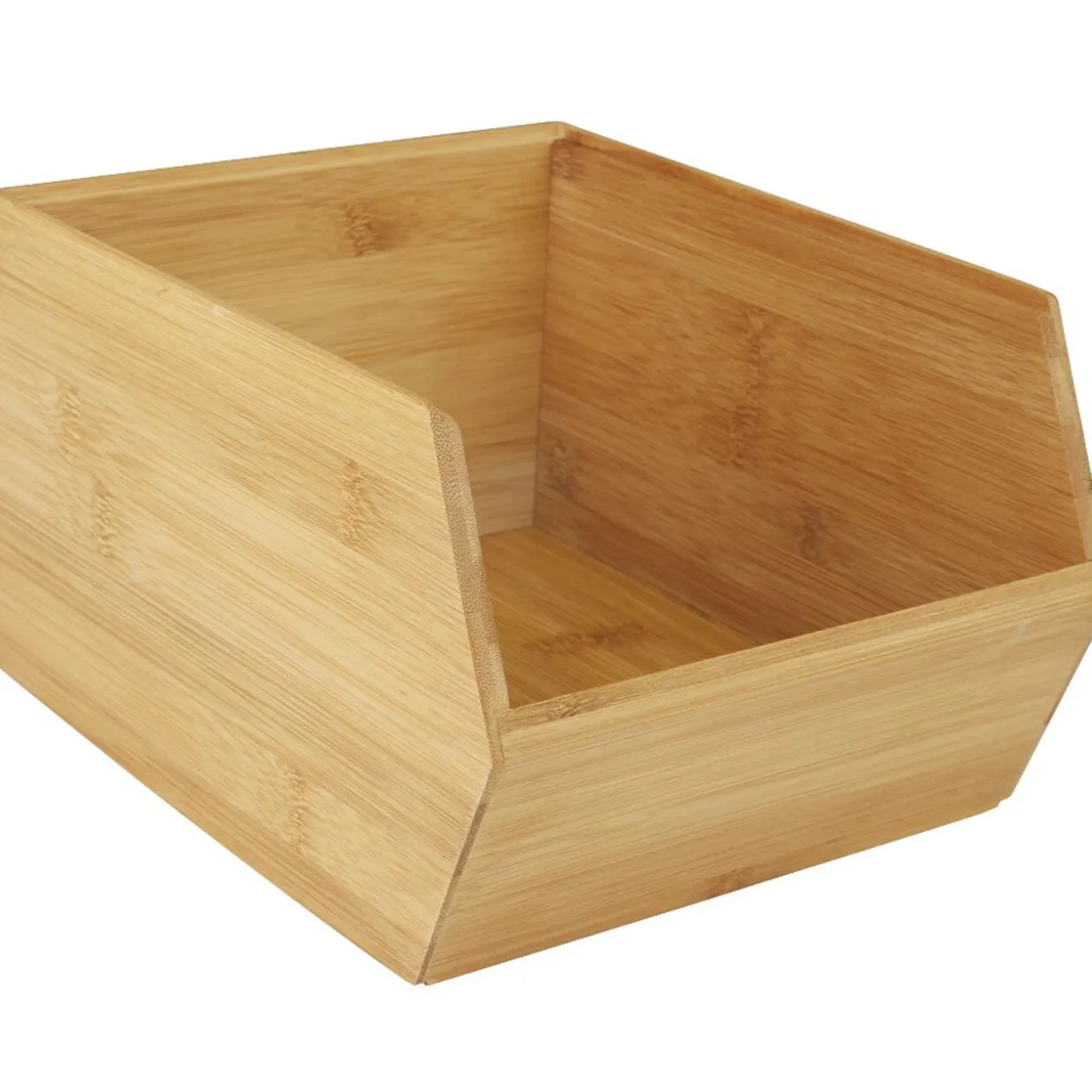 Étagère superposable en bambou marron