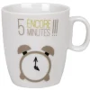 Tasse à café blanc motif réveil