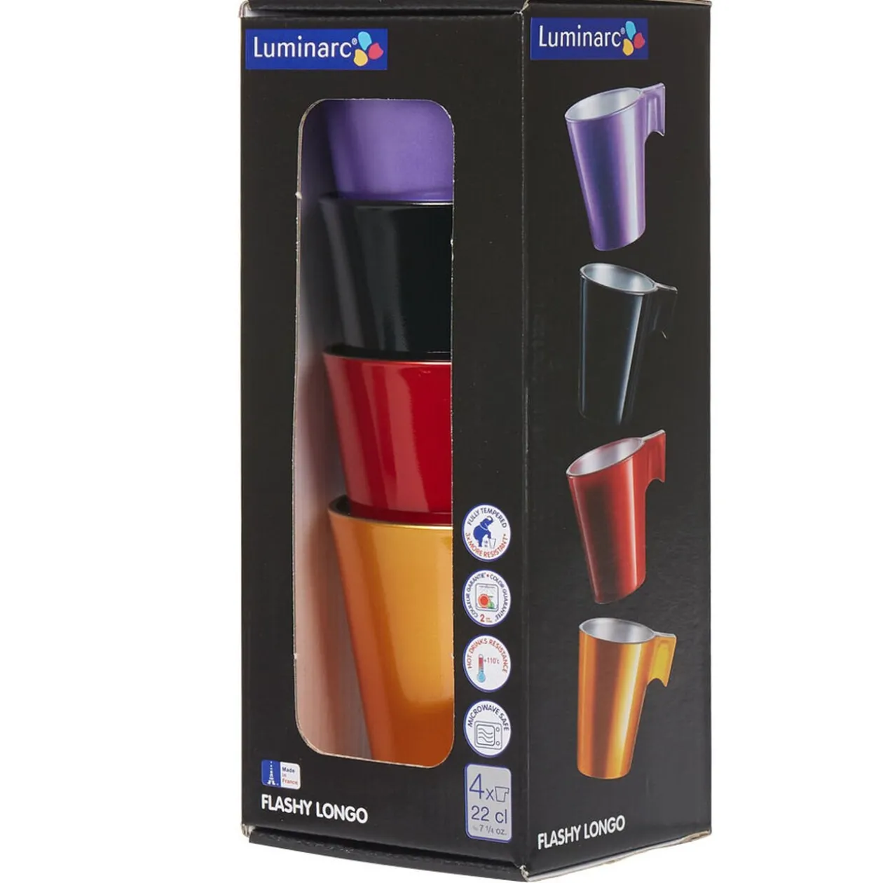 Tasse à café métallisé Luminarc multicolore x4