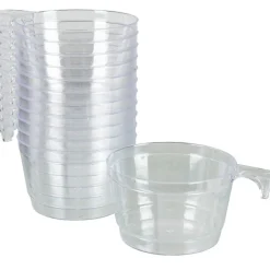 Tasse à café plastique transparent x12