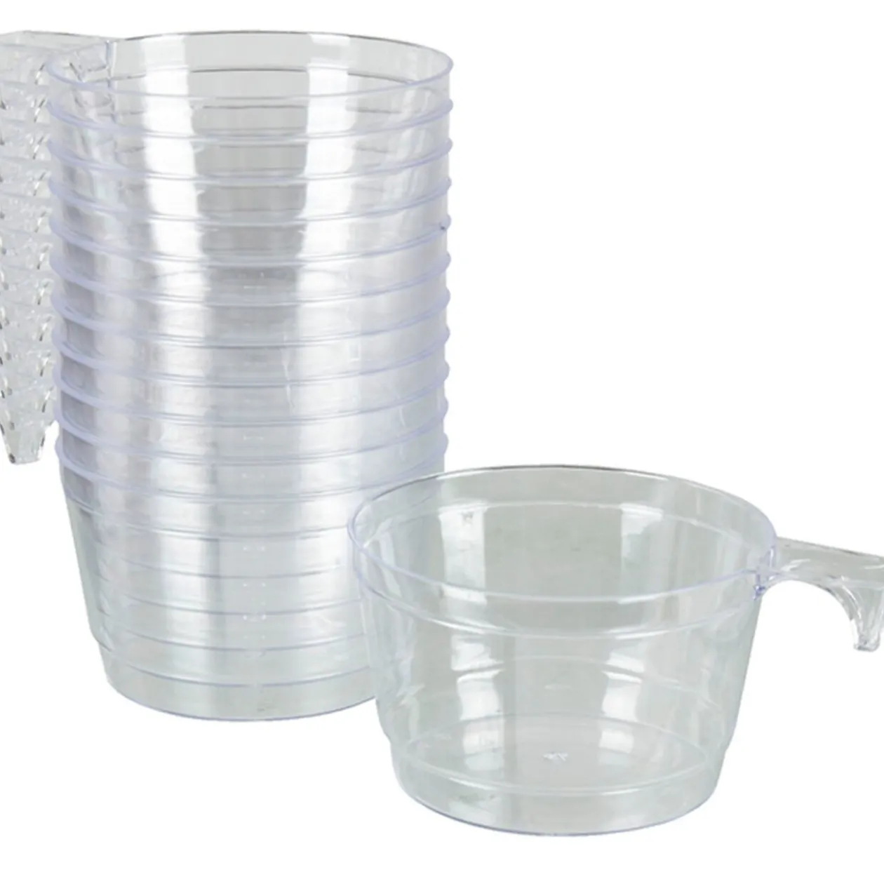 Tasse à café plastique transparent x12