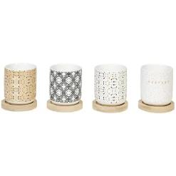 Tasse à expresso avec sous tasse bambou x4