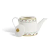 Theière de Noël 1,2L blanche et dorée motifs houx