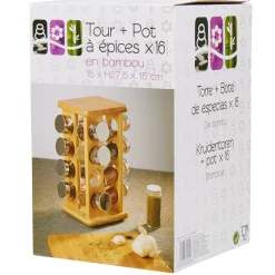 Tour avec 16 pots à épices
