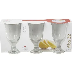 Verre à eau à pied Elba x3