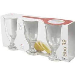 Verre à eau à pied Elba x3