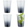 Verre à eau fumé noir 29cl x4
