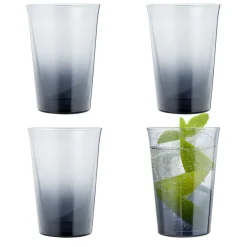 Verre à eau fumé noir 29cl x4
