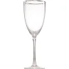 Verre à pied à liseré argenté