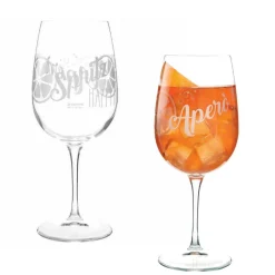 Verre à pied décor apéritif 50 cl x2