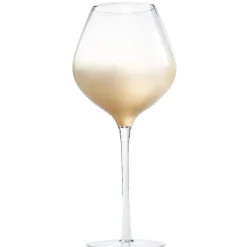 Verre à pied effet doré