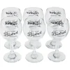 Verre à pied en verre transparent design Bistrot x6