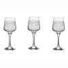 Verre à pied spirale x3
