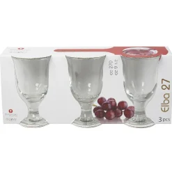 Verre à vin pied Elba x3