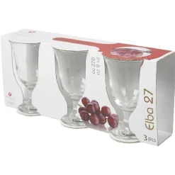 Verre à vin pied Elba x3