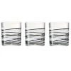 Verre bas motif rayure graphique 25 cl x 6