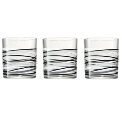 Verre bas motif rayure graphique 25 cl x 6