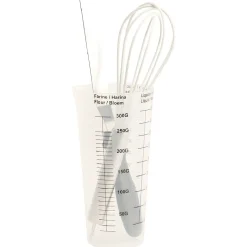 Verre doseur avec fouet et spatule