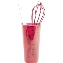 Verre doseur avec fouet et spatule