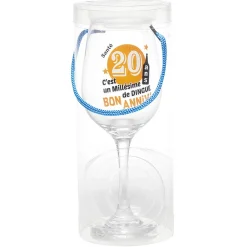 Verre pied à message humoristique
