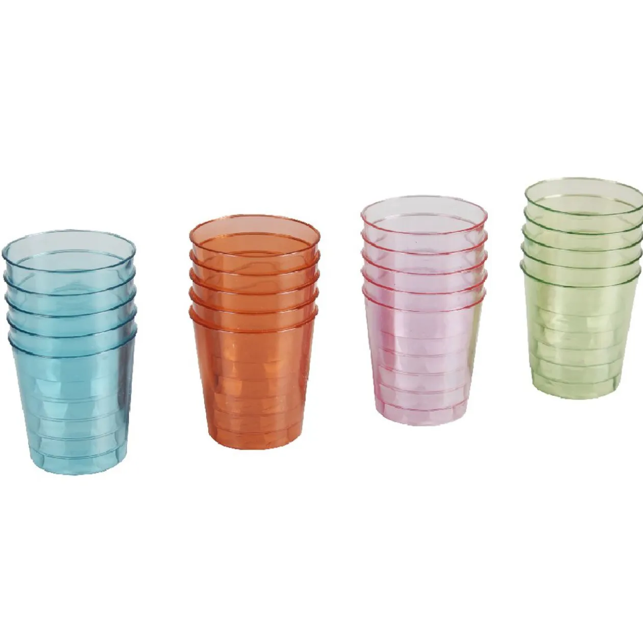 Verre shooter coloré x20
