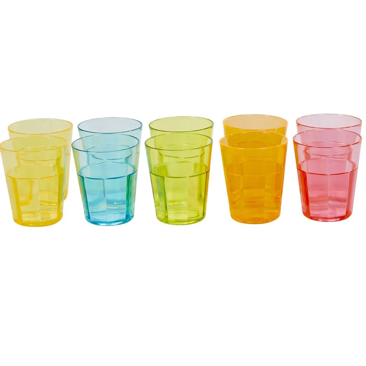 Verre shooter coloré x10