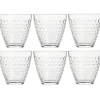 Verre transparent design point relief 25 cl x12