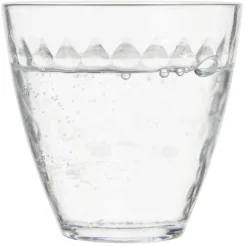 Verre transparent design point relief 25 cl x12