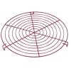 Volette à gâteau ronde en métal rose
