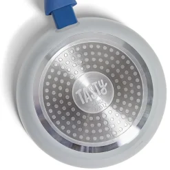 Wok tous feux Ø28cm aluminium gris et bleu